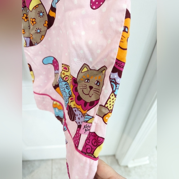 Nick and Nora Patchwork cat pajamas bottoms - Picture 4 of 6
